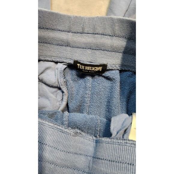 True Religion Men's Size Small Sky Blue World Tour Jogger Sweatpants - Picture 3 of 10